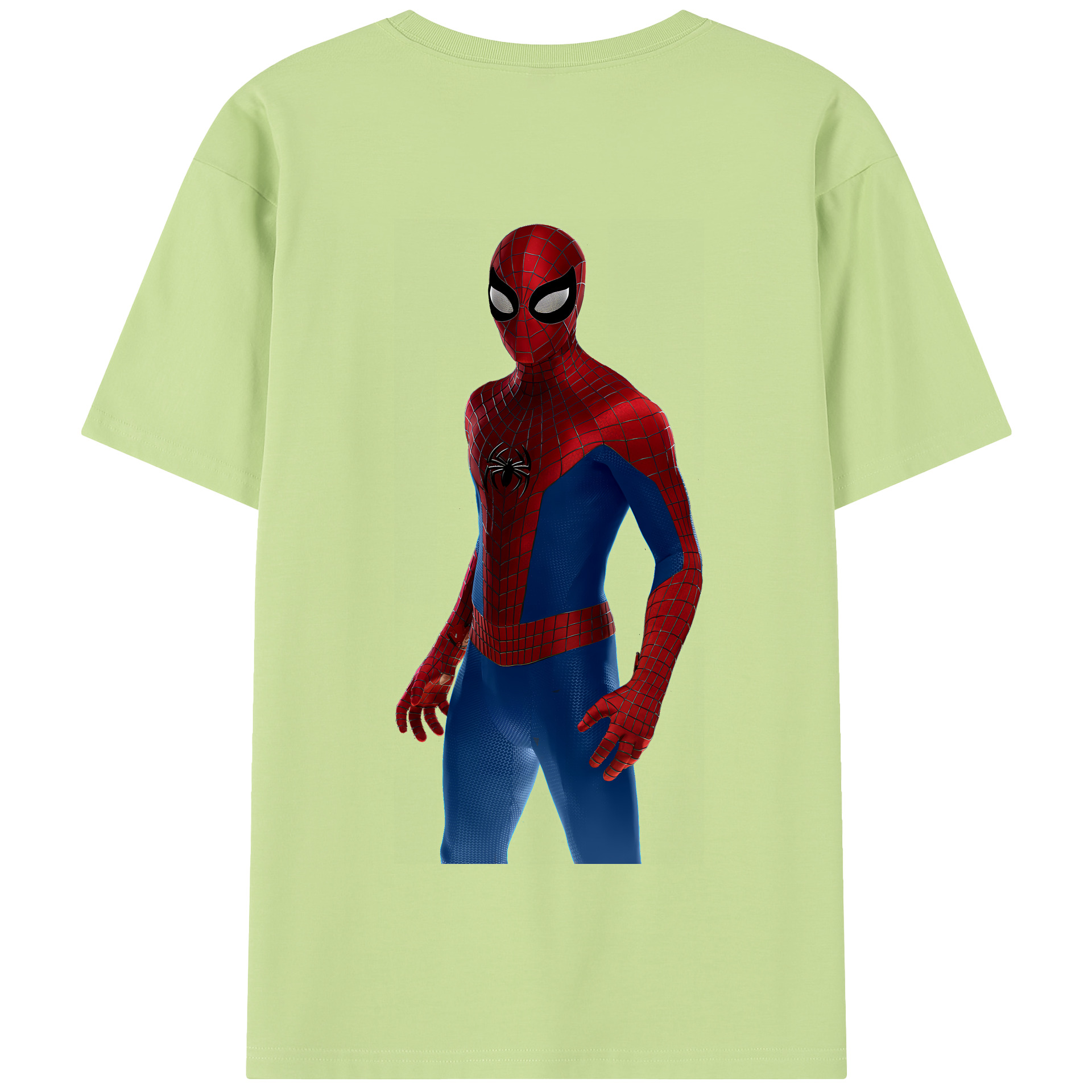 （画像用） Spider Man スパイダーマン 綿100％半袖Tシャツ（背面プリント）